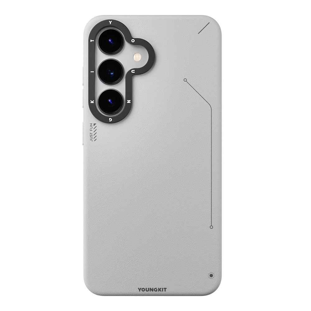 Youngkit Tech Fashion Serisi Galaxy S25 Kılıf Magsafe Mat Deri Desenli Telefon Kılıfı-3 Youngkit Tech Fashion Serisi Galaxy S25 Kılıf Magsafe Mat Deri Desenli Telefon Kılıfı-3